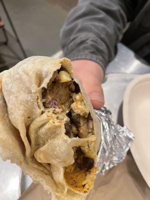 Steak burrito