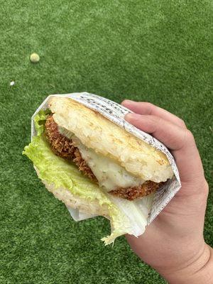 Our Deep Fried Shrimp Cake go very well with Sticky Rice Bun