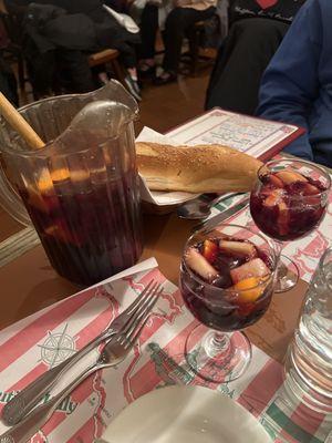 Pitcher of red sangria