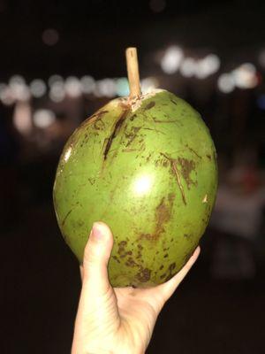 Fresh coconut water! Pop up