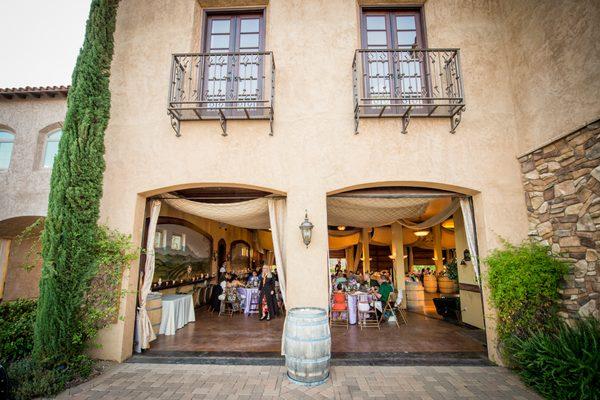 A view inside the barrel room