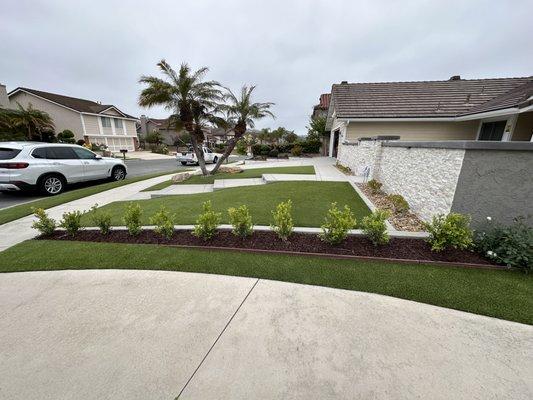 Artificial turf, planting