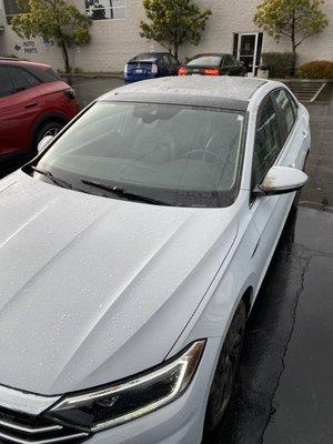 They parked my car with duct taped roof in the rain....awesome thanks...