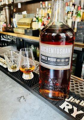 Auchentoshen Three Wood ($18) top shelf!