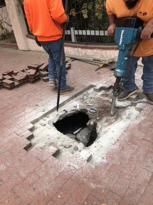 Cesspool collapse repair