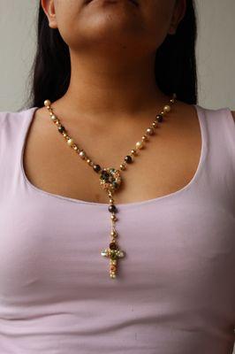 Christian Rosary Necklace - Elegant Cross Rosary Jewelry, Ideal for Church Gifts in Bulk, Affordable Quality