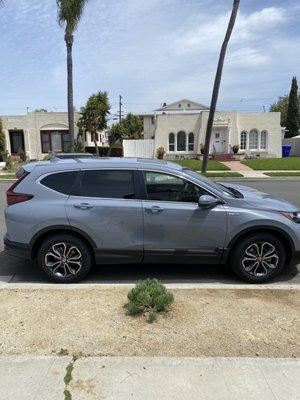 Brand new 2021 Honda CRV hybrid in "sonic gray"