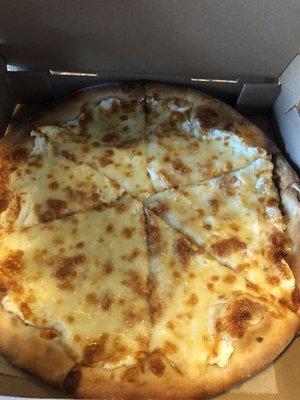 White ricotta garlic pizza was delicious (Personal Size)