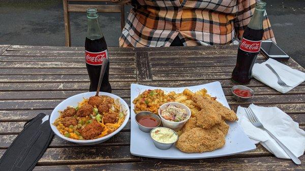 Cajun Catfish Platter The Infamous Bowl Coca Cola