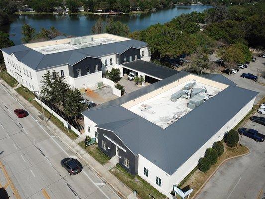 Ariel shot of our newly renovated building