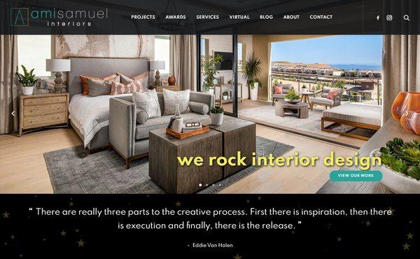 Website design for Ami Samuel Interiors.