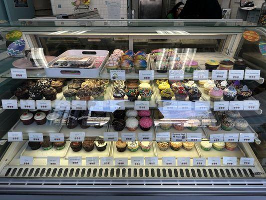 The bakery display case