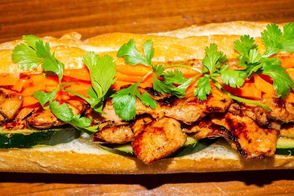 Grilled Teriyaki Chicken Banh mi (Sandwich)