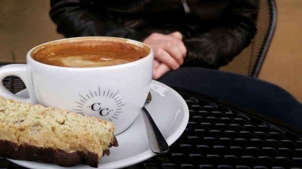 Cappuccino and biscotti