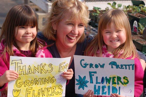 Heidi P. - 4th gen Curcurbit family Farm proprietor with young farm customers