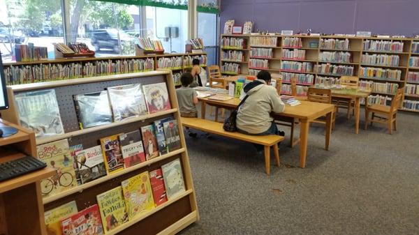 Children's book area.