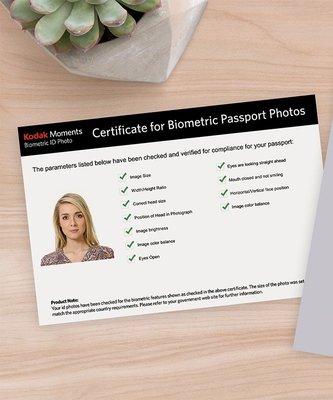 Make sure to get the verification certificate with your passport photo.