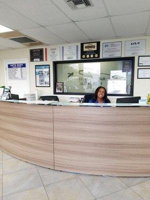 Front desk where you will find the best customer service employees.