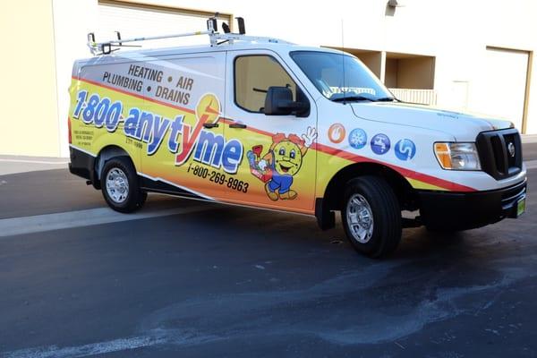 Our new air and heat van is looking sharp!