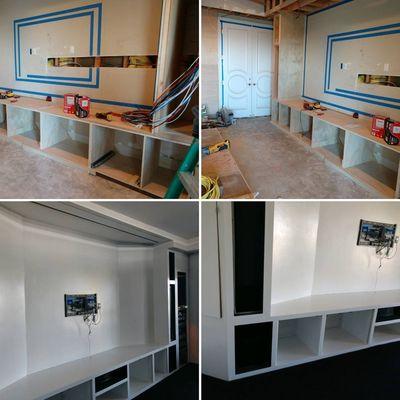 work in progress. custom home theater from scratch