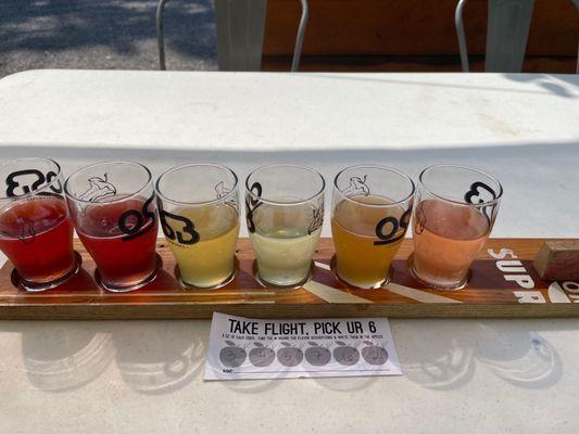 Flight (with corresponding cider numbers)