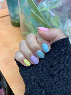 Gel nail manicure