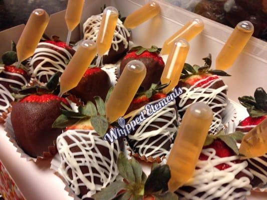 Fresh Chocolate Dipped Strawberries Infused with Remy Martin