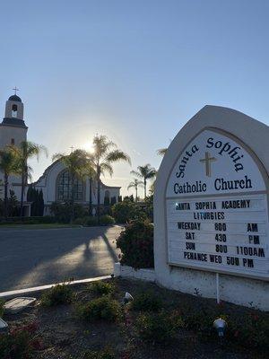 Santa Sophia front entrance.