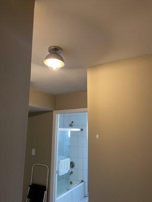 Ceiling lamp replacement (owner supplied lamp).