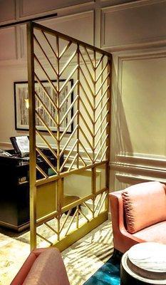 Free Standing Brass Decorative Display St. Regis Monarch Beach