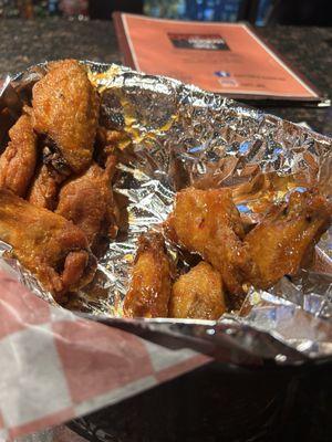 Hot wings and sweet chili wings