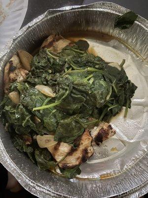 Chicken and spinach