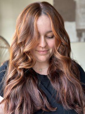 Copper balayage  By Natalie Lucas @huemane_styles_by_nat