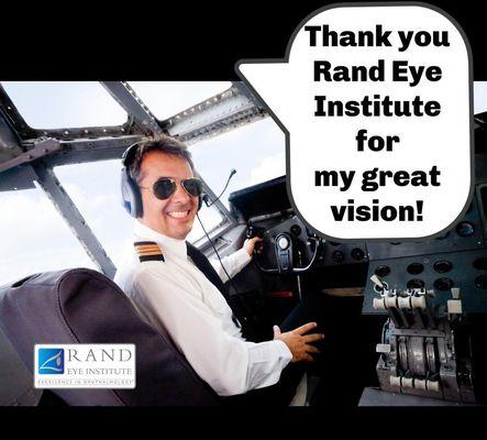 Rand Eye Institute and the amazing team of Lasik, Cataract and Retina surgeons, get your best vision. Enjoy your life and love your vision!