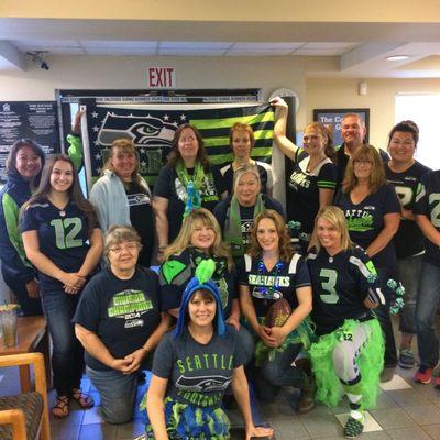 We're major Seahawk fans! #GoHawks #WeAre12