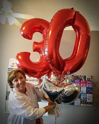 We are celebrating this week. 30-years in practice!!! We are so blessed to have such great patients. Dr Daily and staff.