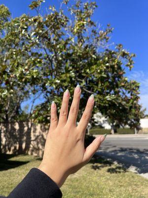 Marble French tips