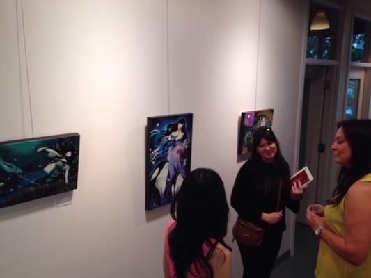 Artist Yumiko Kayukawa at her show "Run to the Hills"