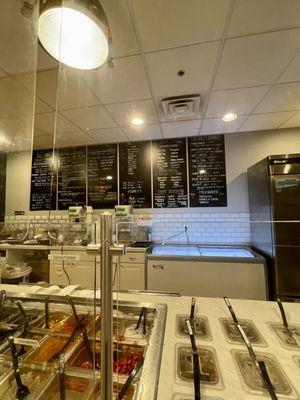 The Interior of Snowdaes in Lowell MA. They specialize in Shaved Snow Icy Treats  & other Dessert concoctions.