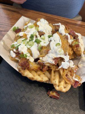 Bacon Cheddar Waffle Fries