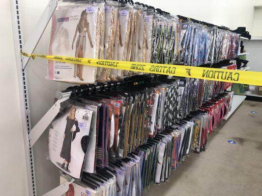 Racks of brand new Halloween costumes ready to go. They probably have more than Spirit Halloween stores.