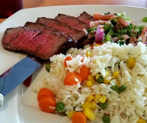 DINNER WITH RICE AND STEAK(PICANHA)