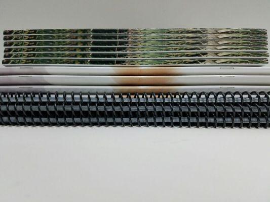 Spiral binding, perfect binding and saddle stitched books available.