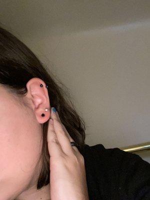 They pierced my helix in 2018 and I never had a problem with it. It was quick and easy and in a great spot.