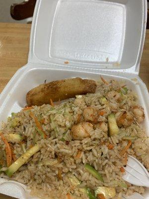 Shrimp fried rice with egg roll 4.99 plus tax !!!! Delicious