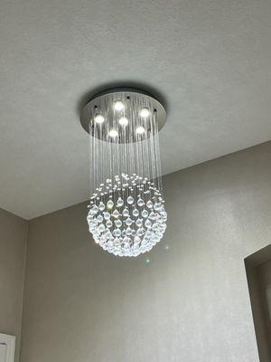 Modern LED light fixtures installation