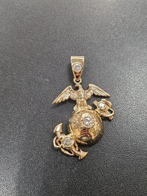 Handmade pendant for one brave marine.