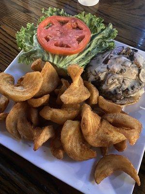 Mushroom Swiss Burger