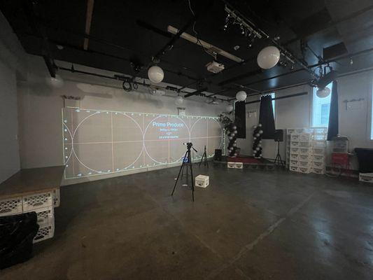 20ft projection mapped wall