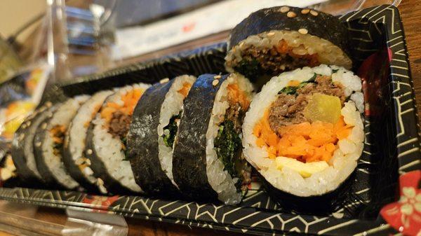 Excellent beef kimbap